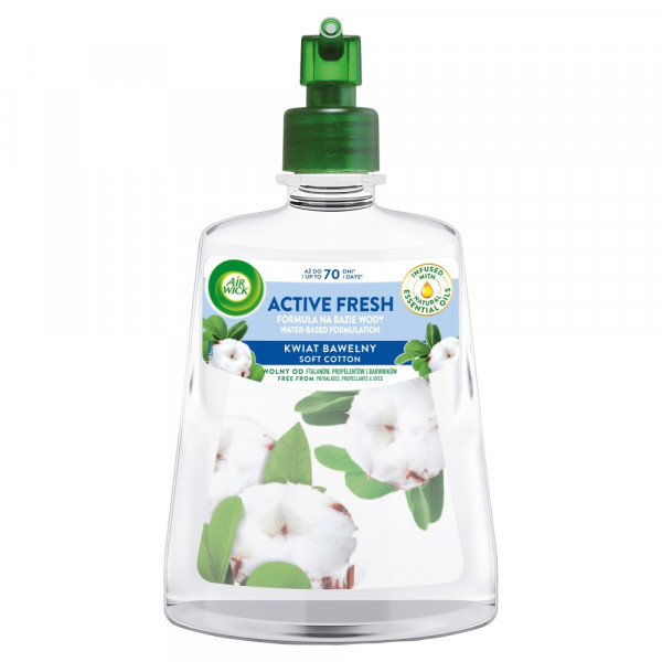 Air Wick Active Fresh Wkład Kwiat Bawełny/Fresh Cotton 228 ml