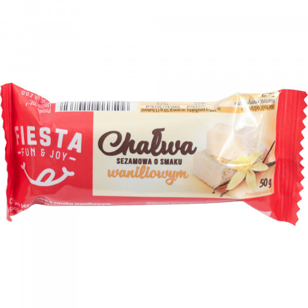 Chałwa Fiesta sezamowa o smaku waniliowym 