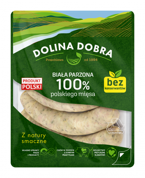 Biała parzona 100% polskiego mięsa 375 g Dolina Dobra