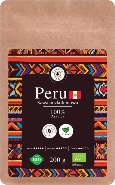 Kawa ziarnista Coffee Cake Bio Peru bezkofeinowa 