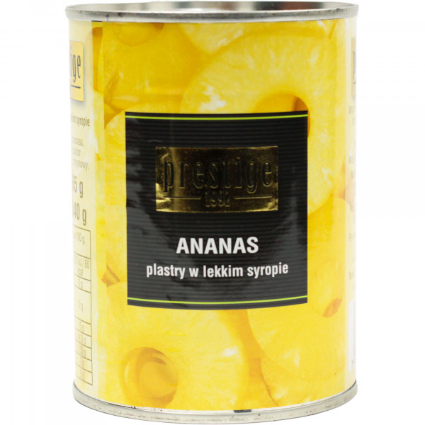 Ananas plastry w puszce prestige 