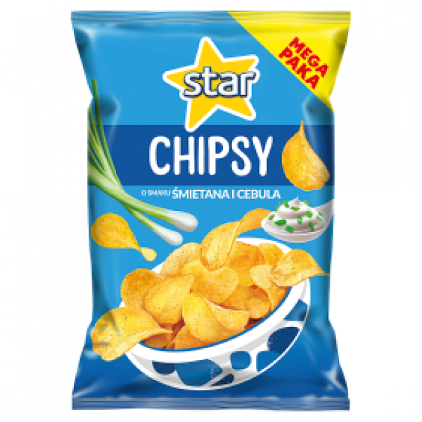 Chipsy star chips śmietana&amp;cebulka 220g 