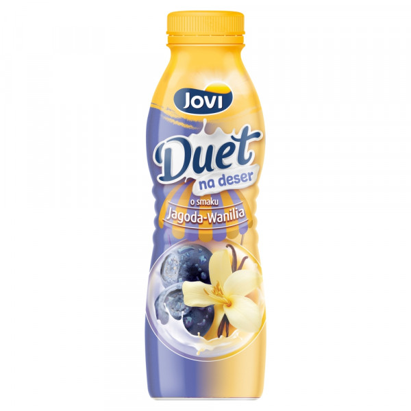 Jovi Duet Napój Jogurtowy Jagoda-Wanilia 350G BTL