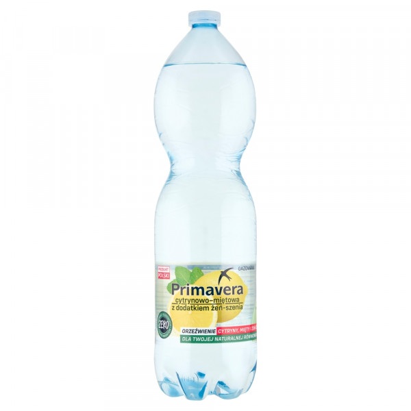 Woda gaz Primavera cytryna mięta 1,5l + kaucja 50 gr