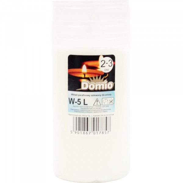 Wkład do znicza Domio w-5l parafinowy 2-3 dni 1szt 