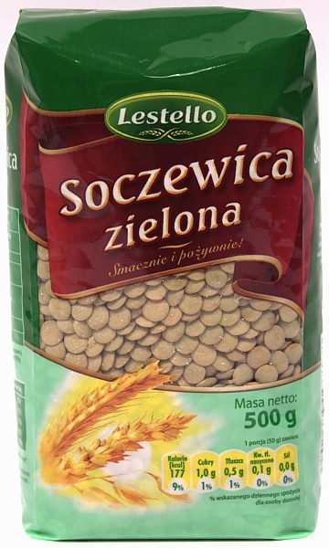 Lestello Soczewica zielona 500 g