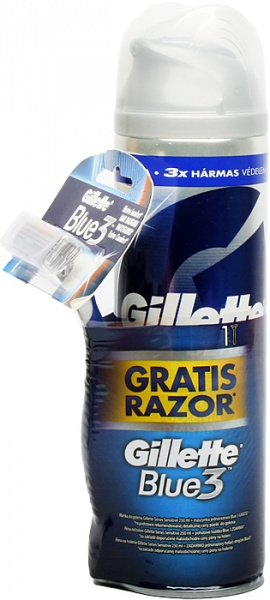 Gillette pianka do skóry wrażliwej 250ml + maszynka blue 3 