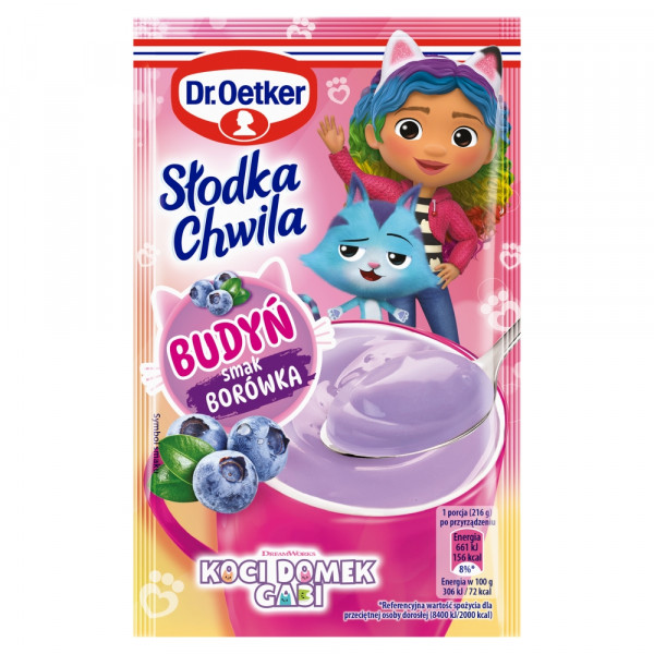 Budyń Dr.Oetker słodka chwila Koci Domek Gabi smak borówka 