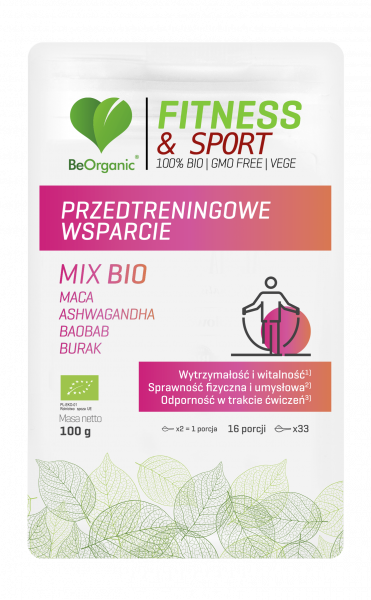 Przedtreningówka Beorganic fitness&amp;sport wsparcie mix Bio 