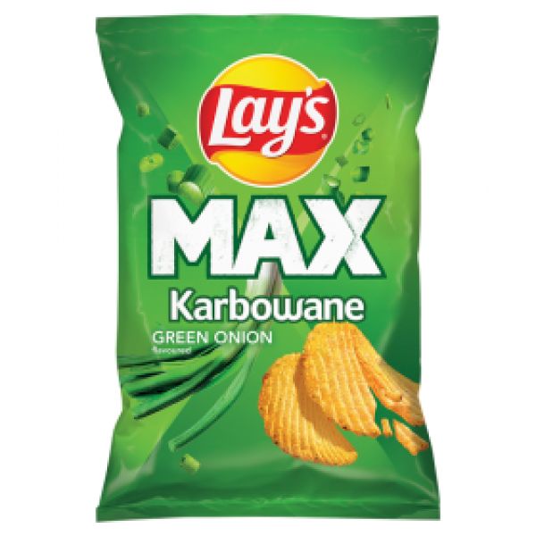 Lay&#039;s Max karbowane o smaku zielona cebulka 190 g 