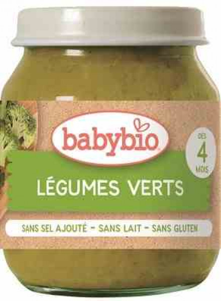 Obiadek babybio bio bezgl przecier z zielonych warzyw po 4 mies 130g 