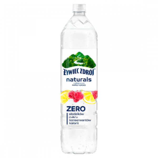 Napój ngaz Żywiec Zdrój naturals z nutą maliny i cytryna doliczana jest kaucja 0,50 zł