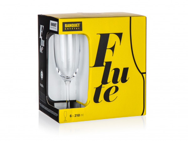 Kieliszki banquet leona do szampana 210ml 6szt