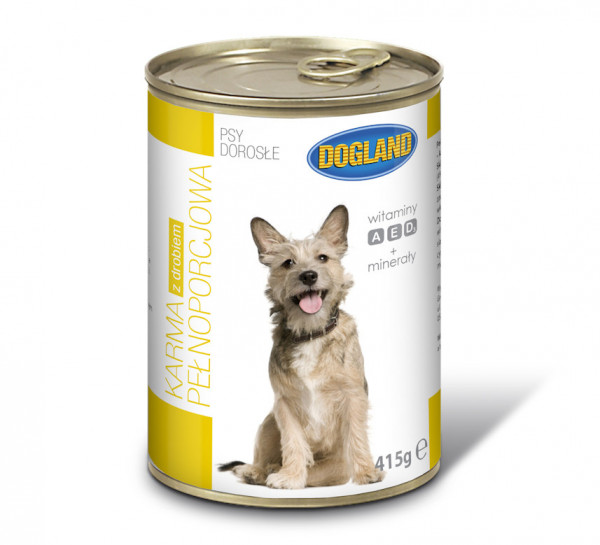 Karma dla psa Dogland adult z drobiem 