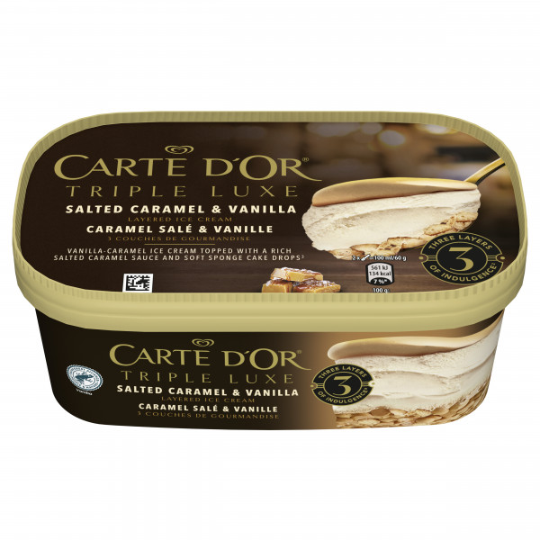 Lody Carte d&#039;Or Triple Luxe Caramel-Vanilla 650ml