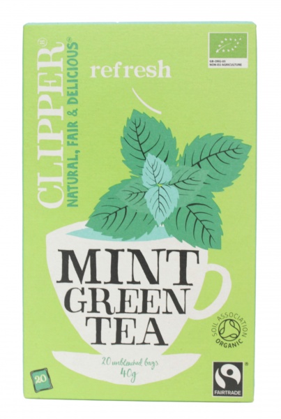 Herbata zielona z miętą organiczną 20 szt 