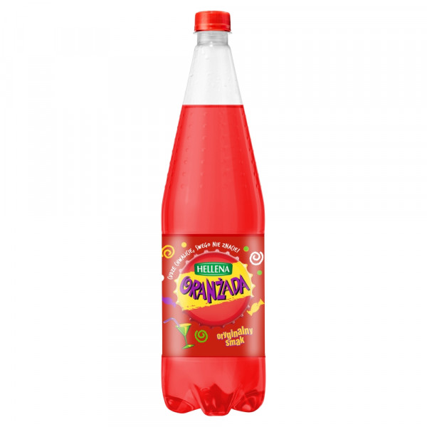 Napój gaz Hellena oranżada czerwona 20% soku doliczana jest kaucja 0,50 zł
