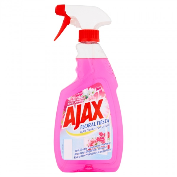 Ajax Floral Fiesta płyn do szyb różowy 