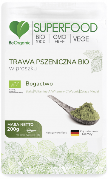 Suplement diety Beorganic trawa pszeniczna Bio