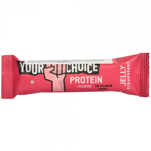 Baton proteinowy z galaretką truskawkową your choice 