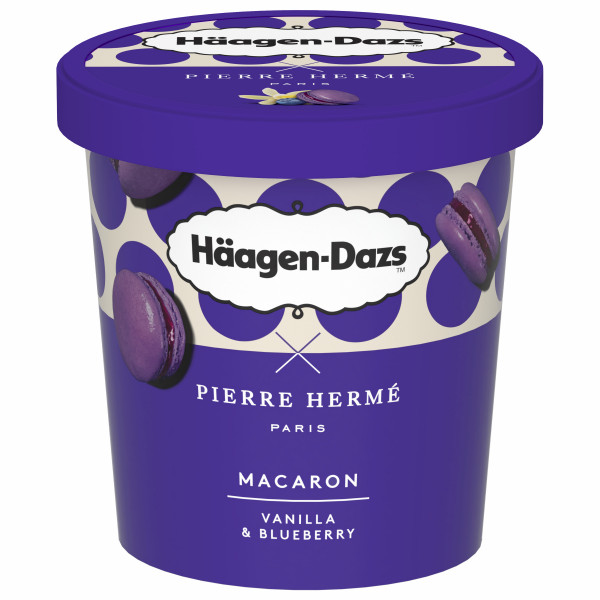 Lody Haagen-Dazs Pierre Herme Macaron vanilla&amp;blueberry 