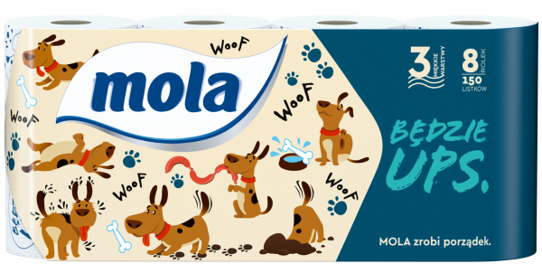 Papier toaletowy Mola będzie Ups 3w 