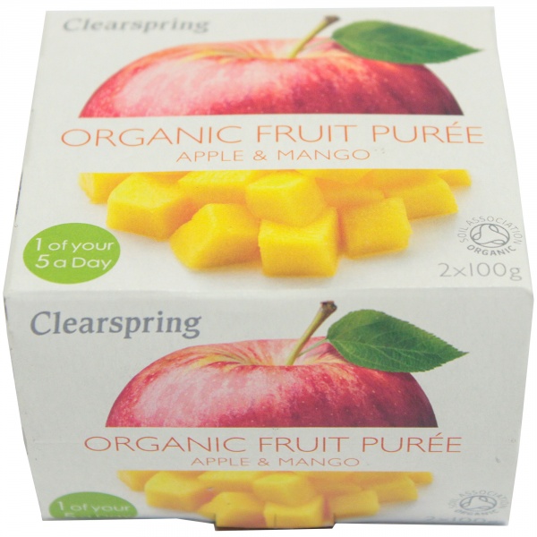 Deser clearspring bio jabłko-mango 