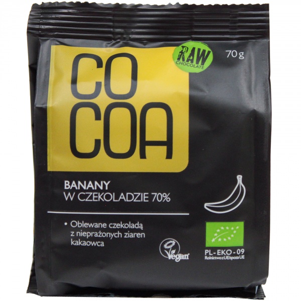 Banany w surowej czekoladzie bio- Cocoa 