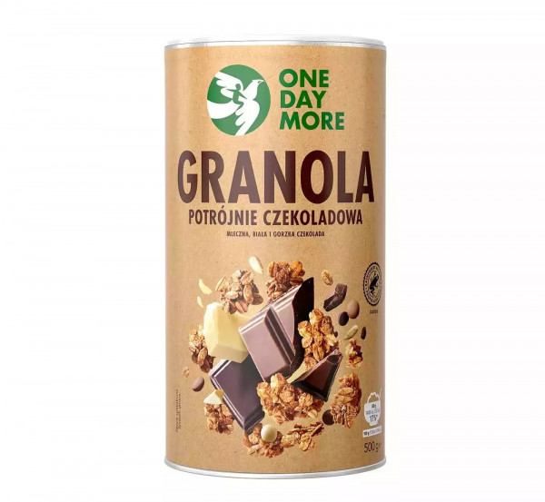 Granola OneDayMore potrójnie czekoladowa 