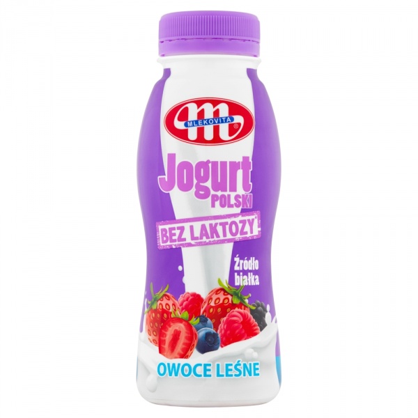 Mlekovita Jogurt Polski bez laktozy owoce leśne 250g