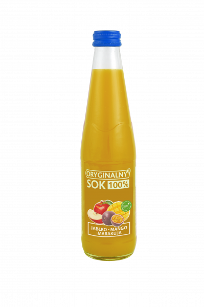 Sok oryginalny jabłko-mango-marakuja 330 ml 