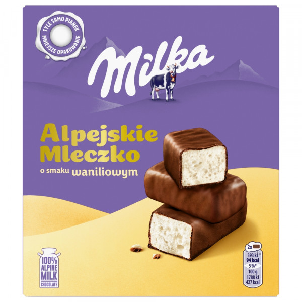 Alpejskie Mleczko o smaku waniliowym 330g