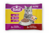 Karma dla kota Basil z drobiem i wołowiną 4x100g