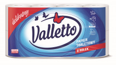 Papier toaletowy Valletto biały 2w 8 szt 