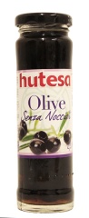 Oliwki Hutesa czarne hiszpańskie bez pestek słoik 