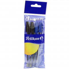 Długopis Pelikan Stick Soft niebieski/czarny  4 sztuki