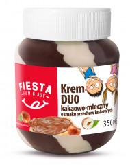 Krem do smarowania Fiesta duo kakaowo mleczny smak orzechów 