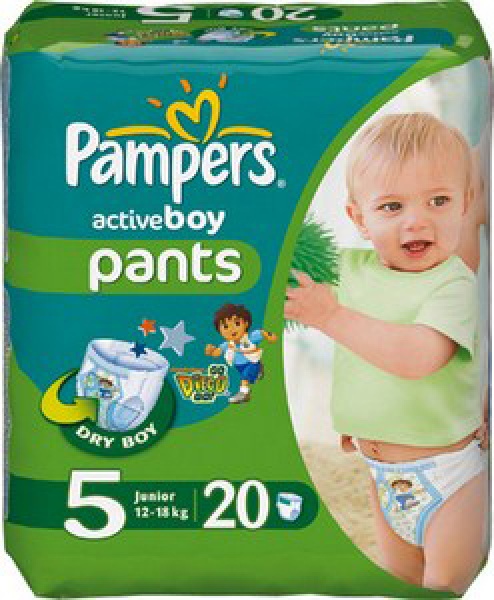 Pieluchomajtki Pampers Active Boy Pants Pieluszki, rozmiar 5, 11-18kg