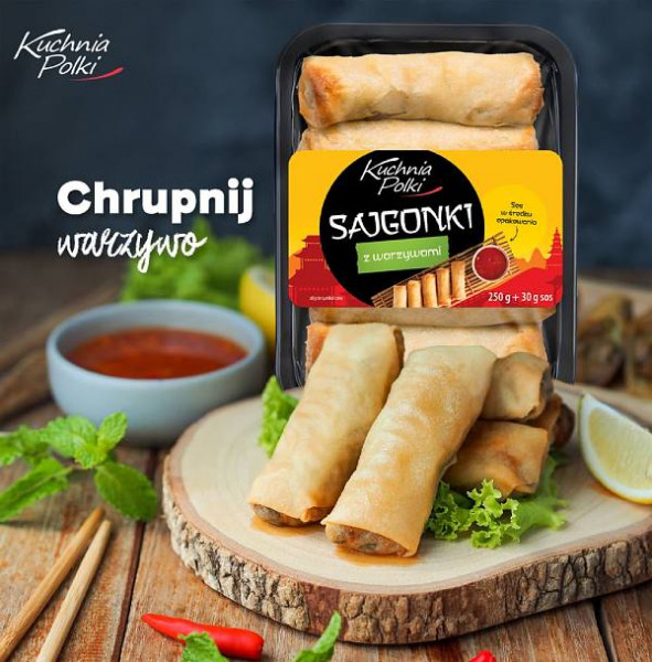 Sajgonki kuchnia polki z warzywami 