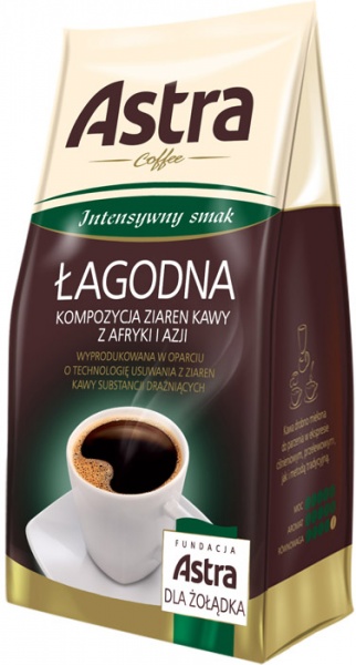 Kawa Astra Łagodna Intensywny Smak drobno mielona 