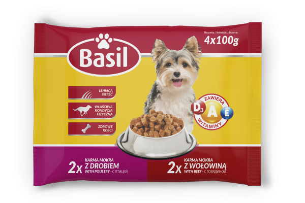 Karma dla psa Basil z drobiem i wołowiną