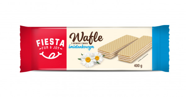 Wafle Fiesta z kremem śmietankowym