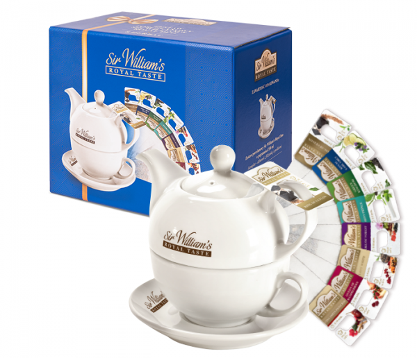 Zestaw Prezentowy Sir William's Royal Taste Dzbanek + mix 8 herbat 25g