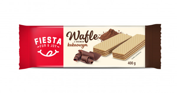 Wafle Fiesta z kremem kakaowym