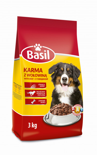 Karma dla psa Basil sucha z wołowiną 3 kg