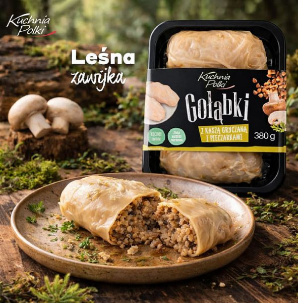 Gołąbki Kuchnia Polki z kaszą gryczaną i pieczarkami