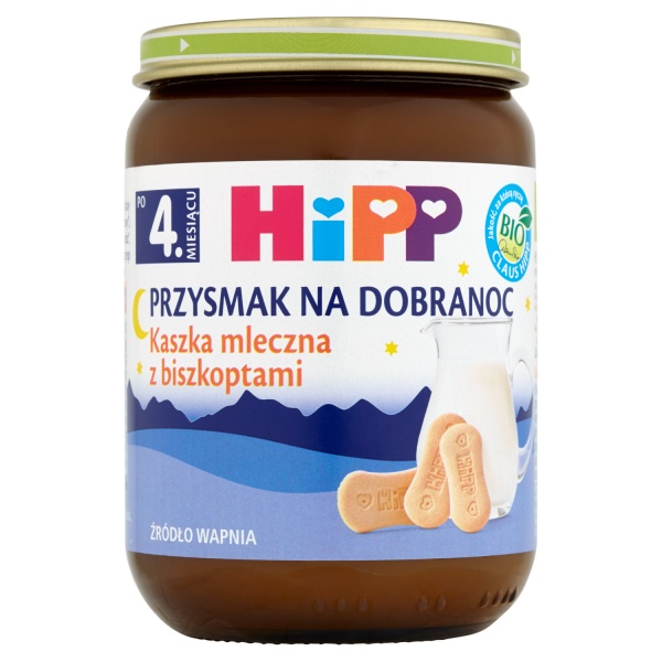 KASZKA MLECZNA Z BISZKOPTAMI HiPP BIO 190g