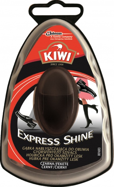 gąbka nabłyszczająca do obuwia KIWI express shine czarna 7ml