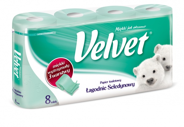 Papier Toaletowy Velvet Łagodnie Seledynowy a&#039;8