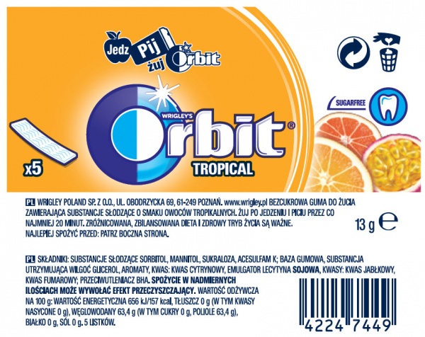Orbit Tropical 5 listków/13g